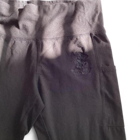 Beverly Hills Polo Club Black Leggings Women Size M Stretch - Picture 2 of 5